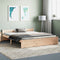 vidaXL - Bedframe - massief - hout - 150x200 - cm