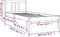 vidaXL - Bedframe - massief - hout - 75x190 - cm