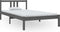 vidaXL - Bedframe - massief - hout - grijs - 100x200 - cm