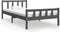 vidaXL - Bedframe - massief - hout - grijs - 100x200 - cm