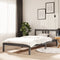 vidaXL - Bedframe - massief - hout - grijs - 100x200 - cm
