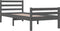 vidaXL - Bedframe - massief - hout - grijs - 100x200 - cm