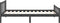 vidaXL - Bedframe - massief - hout - grijs - 100x200 - cm