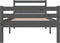 vidaXL - Bedframe - massief - hout - grijs - 100x200 - cm