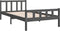 vidaXL - Bedframe - massief - hout - grijs - 100x200 - cm