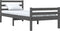 vidaXL - Bedframe - massief - hout - grijs - 100x200 - cm