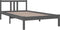 vidaXL - Bedframe - massief - hout - grijs - 100x200 - cm