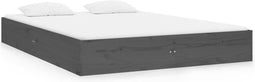 vidaXL - Bedframe - massief - hout - grijs - 120x190 - cm