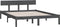 vidaXL - Bedframe - massief - hout - grijs - 120x190 - cm