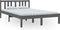 vidaXL - Bedframe - massief - hout - grijs - 120x200 - cm