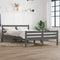 vidaXL - Bedframe - massief - hout - grijs - 120x200 - cm
