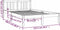 vidaXL - Bedframe - massief - hout - grijs - 120x200 - cm