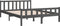 vidaXL - Bedframe - massief - hout - grijs - 120x200 - cm