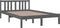 vidaXL - Bedframe - massief - hout - grijs - 120x200 - cm