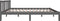 vidaXL - Bedframe - massief - hout - grijs - 120x200 - cm