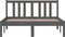 vidaXL - Bedframe - massief - hout - grijs - 120x200 - cm