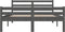 vidaXL - Bedframe - massief - hout - grijs - 120x200 - cm