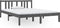 vidaXL - Bedframe - massief - hout - grijs - 135x190 - cm