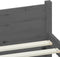 vidaXL - Bedframe - massief - hout - grijs - 135x190 - cm