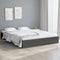 vidaXL - Bedframe - massief - hout - grijs - 135x190 - cm