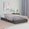 vidaXL - Bedframe - massief - hout - grijs - 135x190 - cm