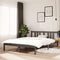 vidaXL - Bedframe - massief - hout - grijs - 135x190 - cm