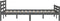 vidaXL - Bedframe - massief - hout - grijs - 135x190 - cm