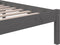 vidaXL - Bedframe - massief - hout - grijs - 135x190 - cm