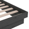 vidaXL - Bedframe - massief - hout - grijs - 135x190 - cm