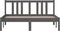 vidaXL - Bedframe - massief - hout - grijs - 135x190 - cm