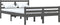 vidaXL - Bedframe - massief - hout - grijs - 135x190 - cm