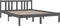 vidaXL - Bedframe - massief - hout - grijs - 135x190 - cm