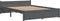 vidaXL - Bedframe - massief - hout - grijs - 135x190 - cm