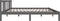 vidaXL - Bedframe - massief - hout - grijs - 135x190 - cm