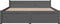 vidaXL - Bedframe - massief - hout - grijs - 135x190 - cm