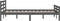 vidaXL - Bedframe - massief - hout - grijs - 140x190 - cm