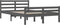 vidaXL - Bedframe - massief - hout - grijs - 140x190 - cm