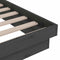vidaXL - Bedframe - massief - hout - grijs - 140x190 - cm