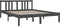 vidaXL - Bedframe - massief - hout - grijs - 140x190 - cm