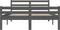 vidaXL - Bedframe - massief - hout - grijs - 140x190 - cm