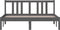 vidaXL - Bedframe - massief - hout - grijs - 140x190 - cm