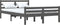 vidaXL - Bedframe - massief - hout - grijs - 140x190 - cm