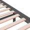 vidaXL - Bedframe - massief - hout - grijs - 140x190 - cm
