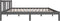 vidaXL - Bedframe - massief - hout - grijs - 140x190 - cm