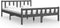 vidaXL - Bedframe - massief - hout - grijs - 140x200 - cm