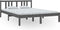 vidaXL - Bedframe - massief - hout - grijs - 140x200 - cm