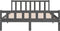 vidaXL - Bedframe - massief - hout - grijs - 140x200 - cm