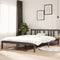 vidaXL - Bedframe - massief - hout - grijs - 140x200 - cm