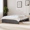 vidaXL - Bedframe - massief - hout - grijs - 140x200 - cm