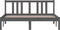 vidaXL - Bedframe - massief - hout - grijs - 140x200 - cm